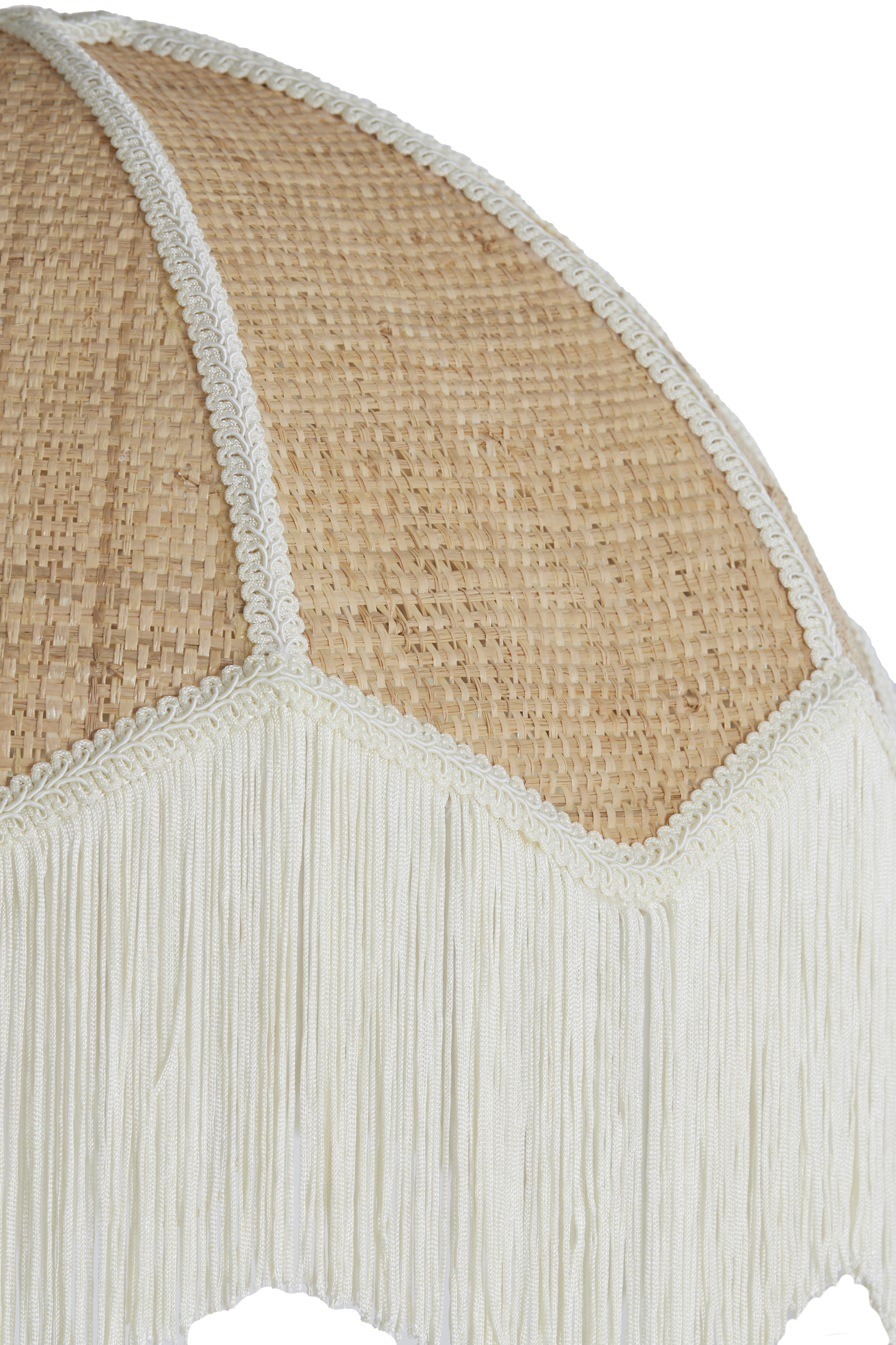 Hängeleuchte  Durchm. ca. 50x38cm in Raffia natural+cream