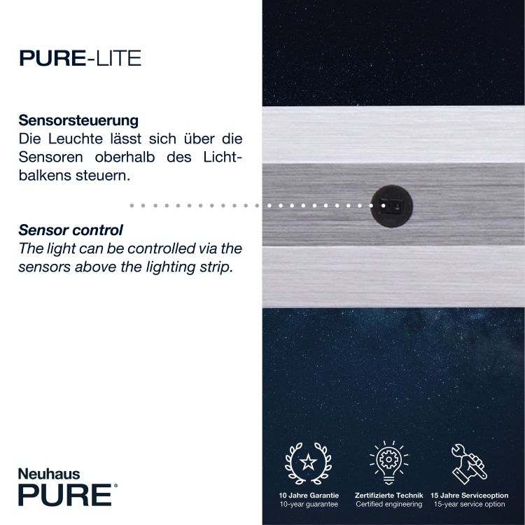 Paul Neuhaus LED-Pendelleuchte PURE LITE 1-flammig in Farbe anthrazit