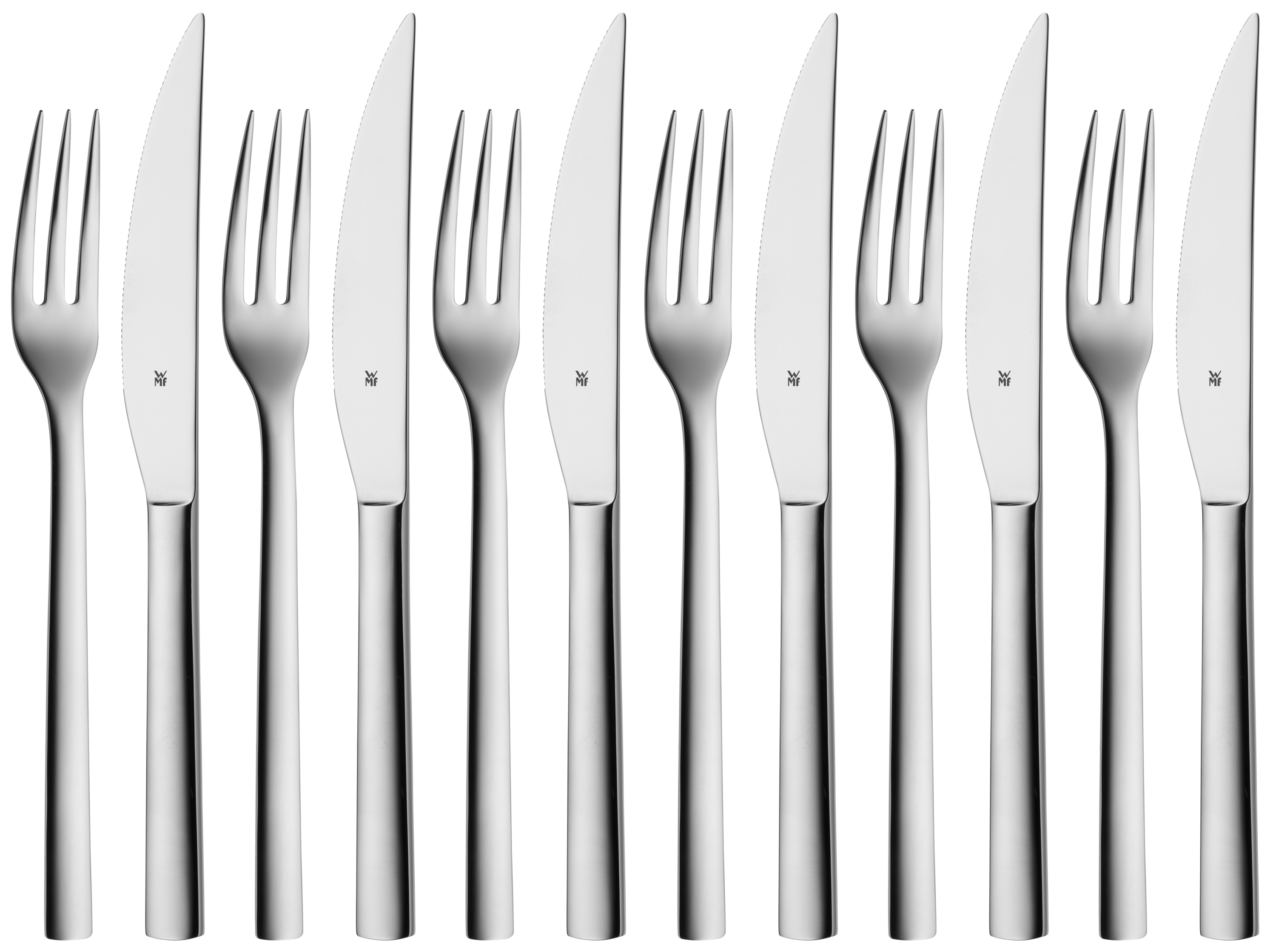 WMF Nuova Steakbesteck-Set, 12-teilig in Edelstahl