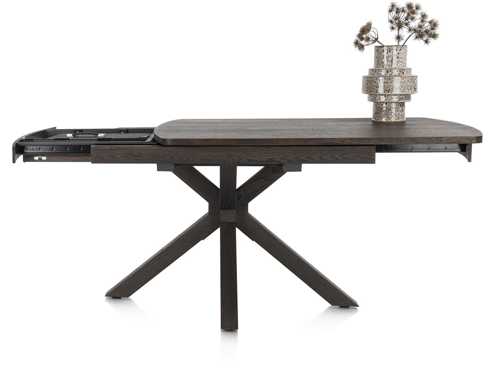 Henders & Hazel Ausziehtisch  NYON ca. B100 H77 T140 cm in Eiche furniert Basalt