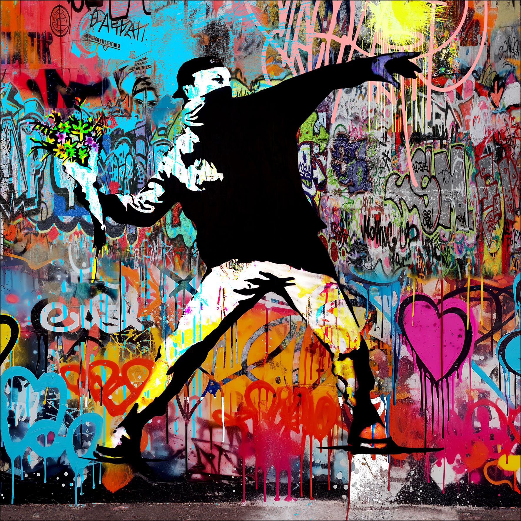 PRO ART Canvas-Art Junges Wohnen 40x40cm Graffiti Protest