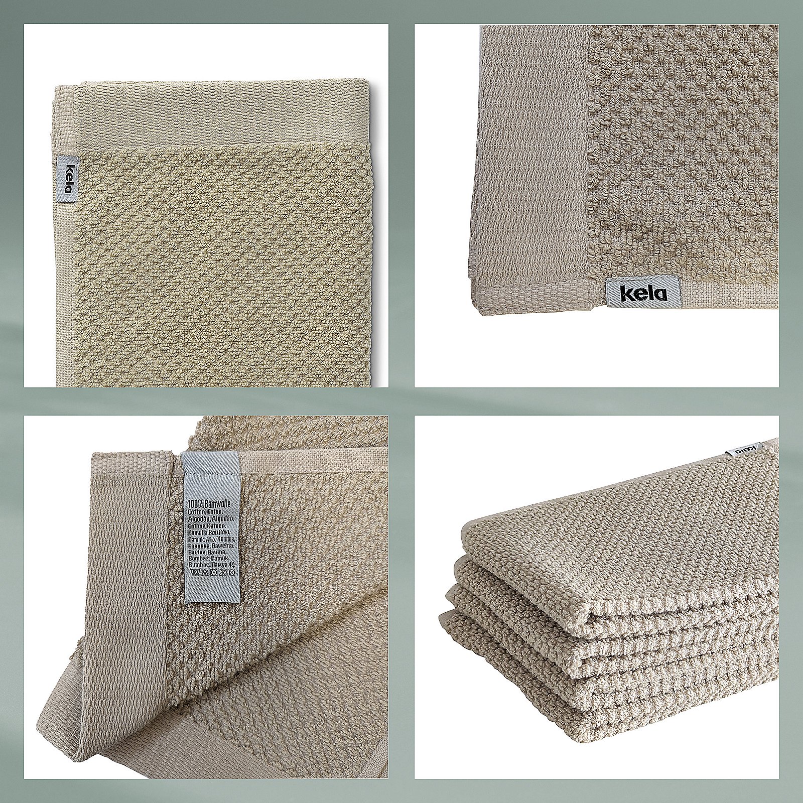 Kela Gästetuch Lavinia LAVINIA in beige, Dekoration für Zuhause, Leinen