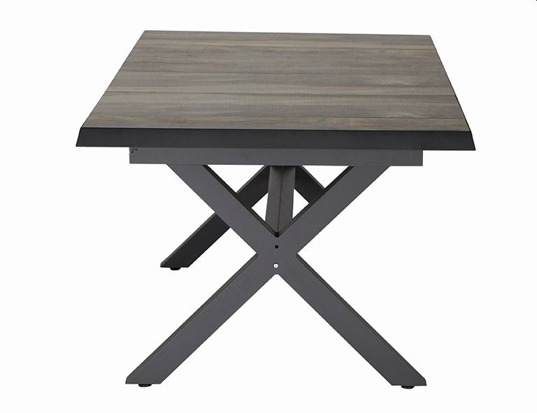 Ausziehtisch SINCRO ca. 100x200(260)cm in washed grey/matt anthrazit