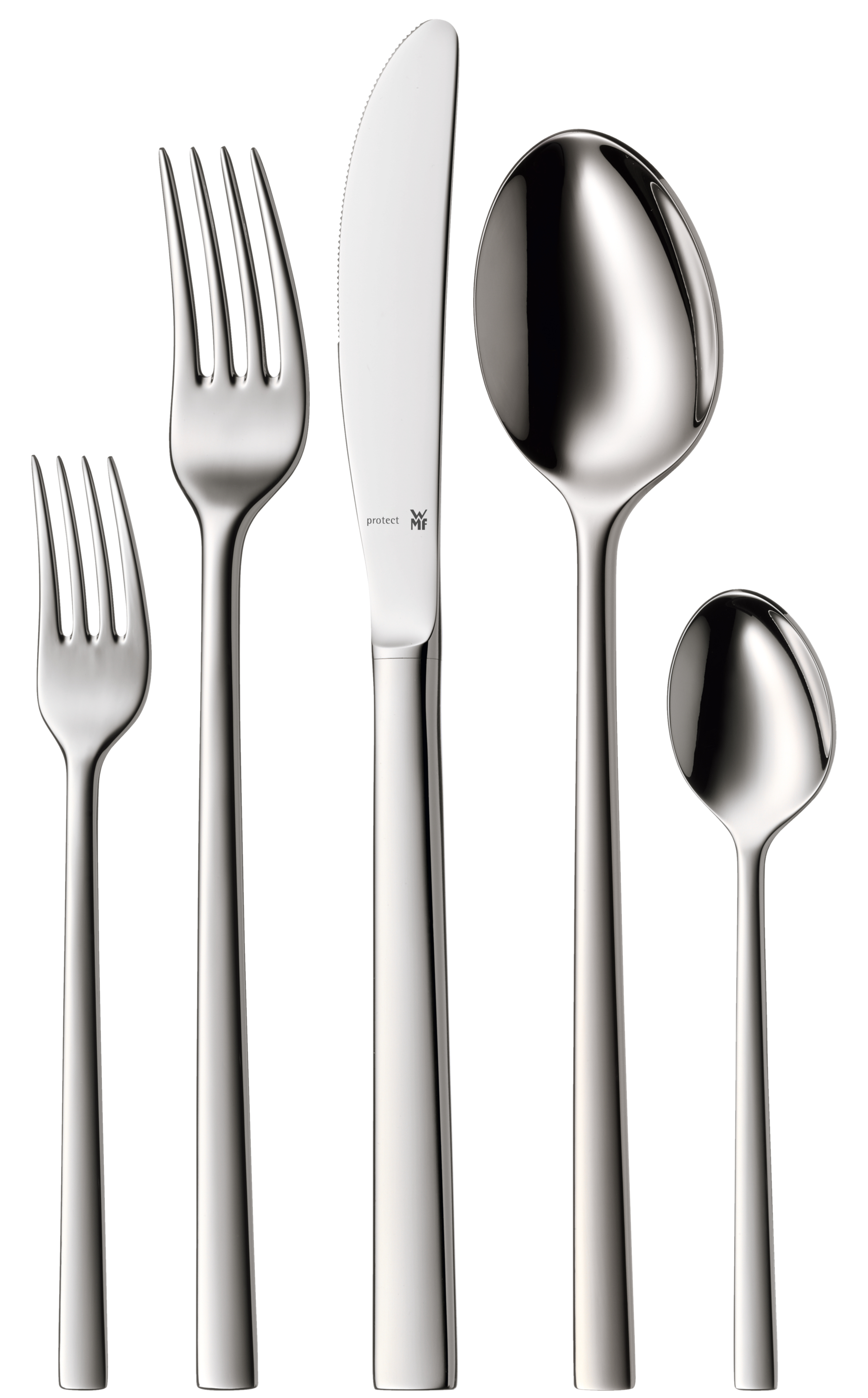WMF Sonic Besteck-Set, 30-teilig, Cromargan protect® in poliertem Edelstahl
