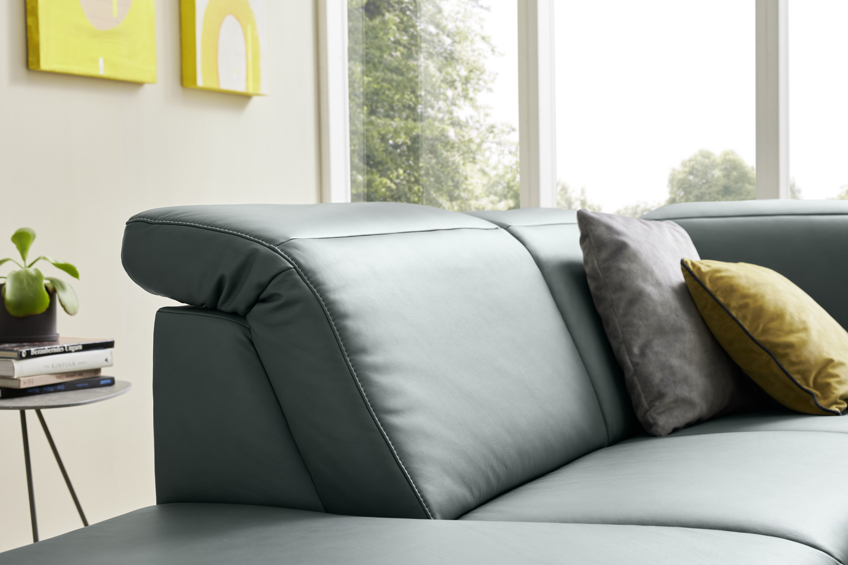 Musterring Polsterrundecke MR 1320 ca. 295x249cm in Leder Vivre opal