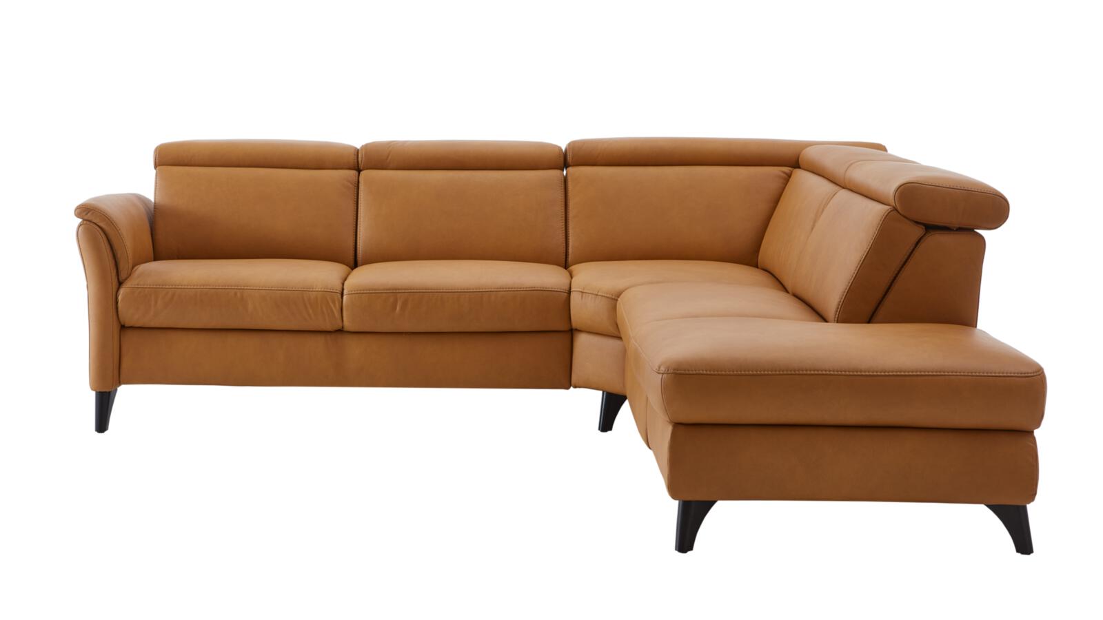 Polsteria Polstereckgruppe RELAXA 6.0 PLUS PSG XC ca. 276x239cm in Leder Evita dijon