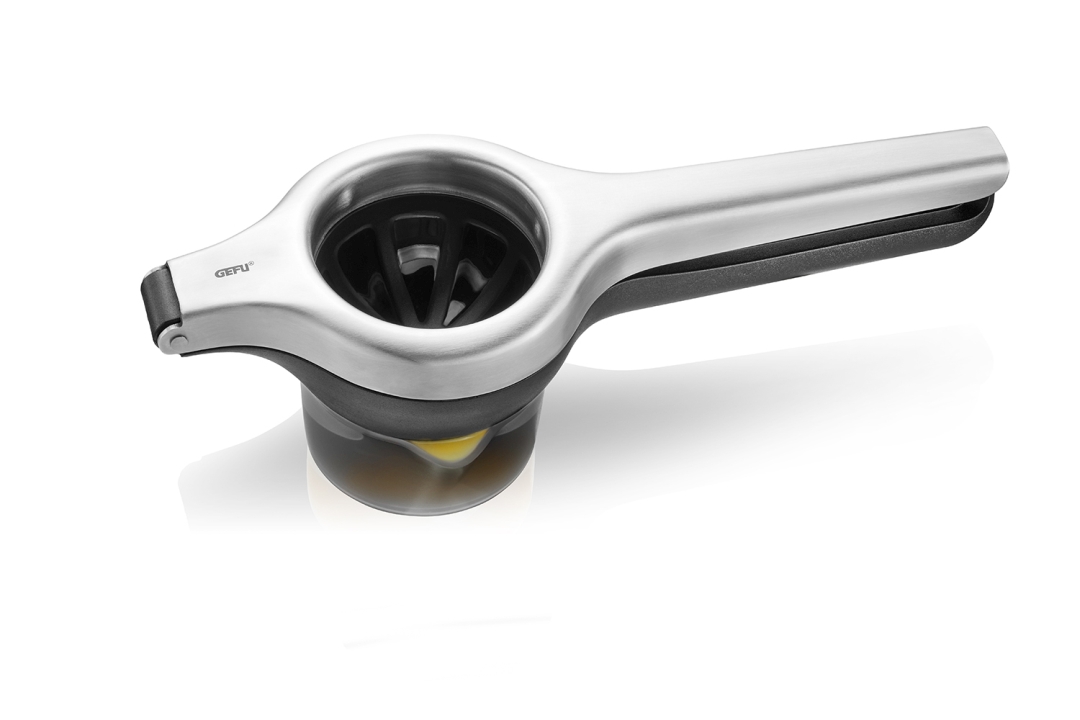 GEFU Zitruspresse LEMON PRO in Farbe schwarz/silber