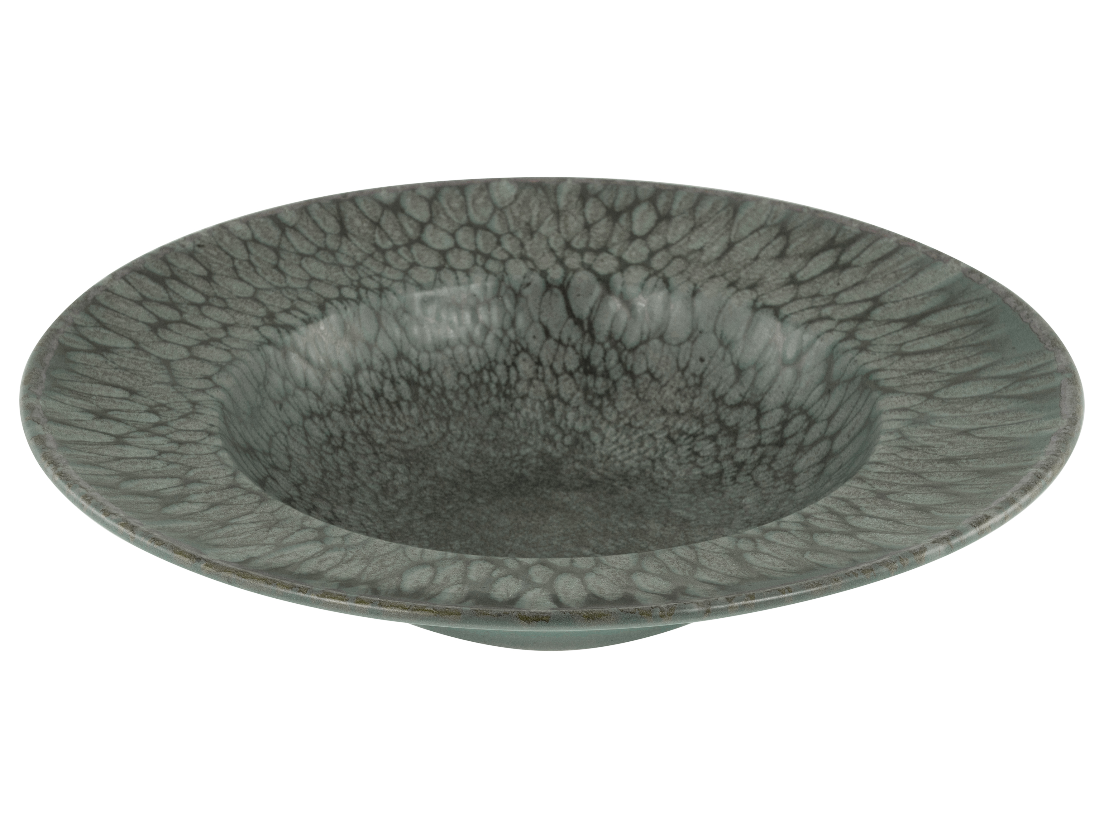 CreaTable Pastateller Uno in Farbe Volcano Dark seidenmatt, Töpferei, Teller, Mahlzeit, Suppenschüssel, Gericht