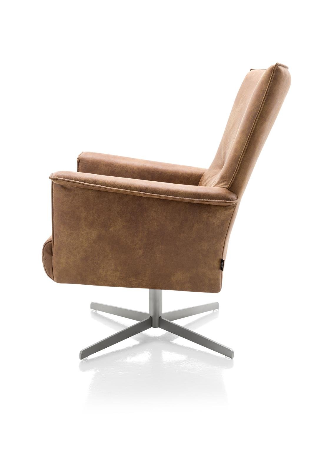 Henders & Hazel Sessel Carola in Microfaser cognac, Moebel, Stuhl, Sessel