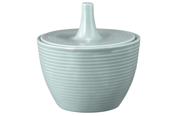 Seltmann Weiden Zuckerdose 0,27 l mit Relief Beat 3 Arktisblau