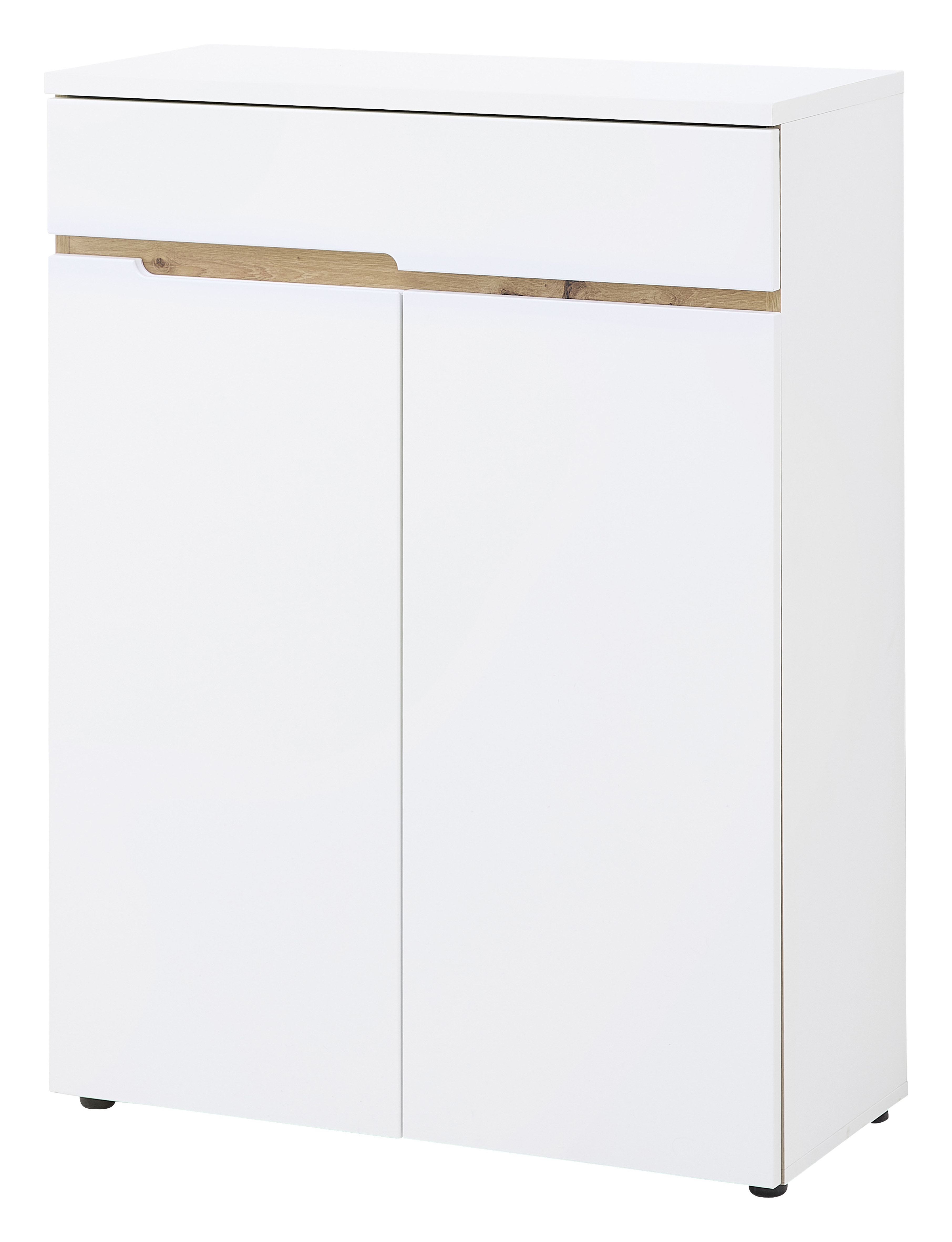 Germania Schuhschrank MEMPHIS ca. B80 H107 T38 cm in weiß matt/Abs.Artisan Eiche
