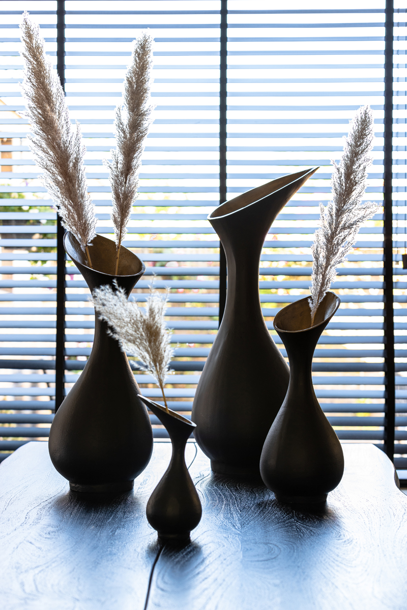 Light & Living Vase TILIPI 20x19x46cm in matt schwarz+bronze