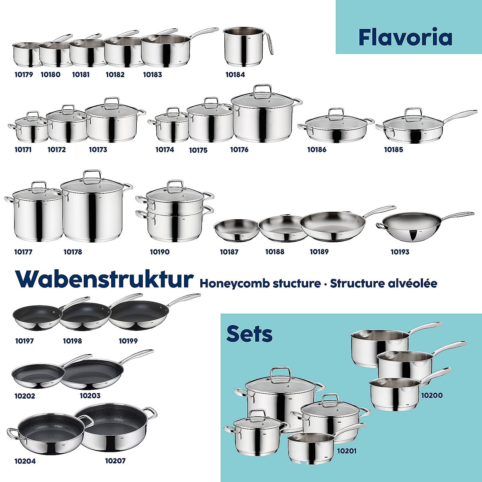 Kela Servierpfanne Flavoria FLAVORIA in Silber Glänzend, Kochtopf, Kochgeschirr, Topf