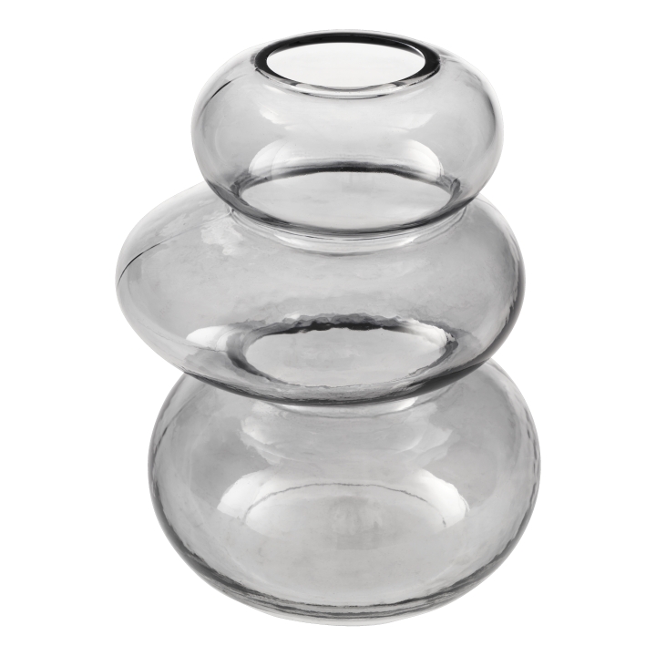 Eglo Living Glasvase SHIWUXI in Fb. grau-transparent, Krug, Töpferei, Glas, Vase, Schale