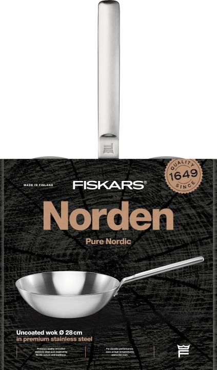 Fiskars Wok unbeschichtet NORDEN 28cm