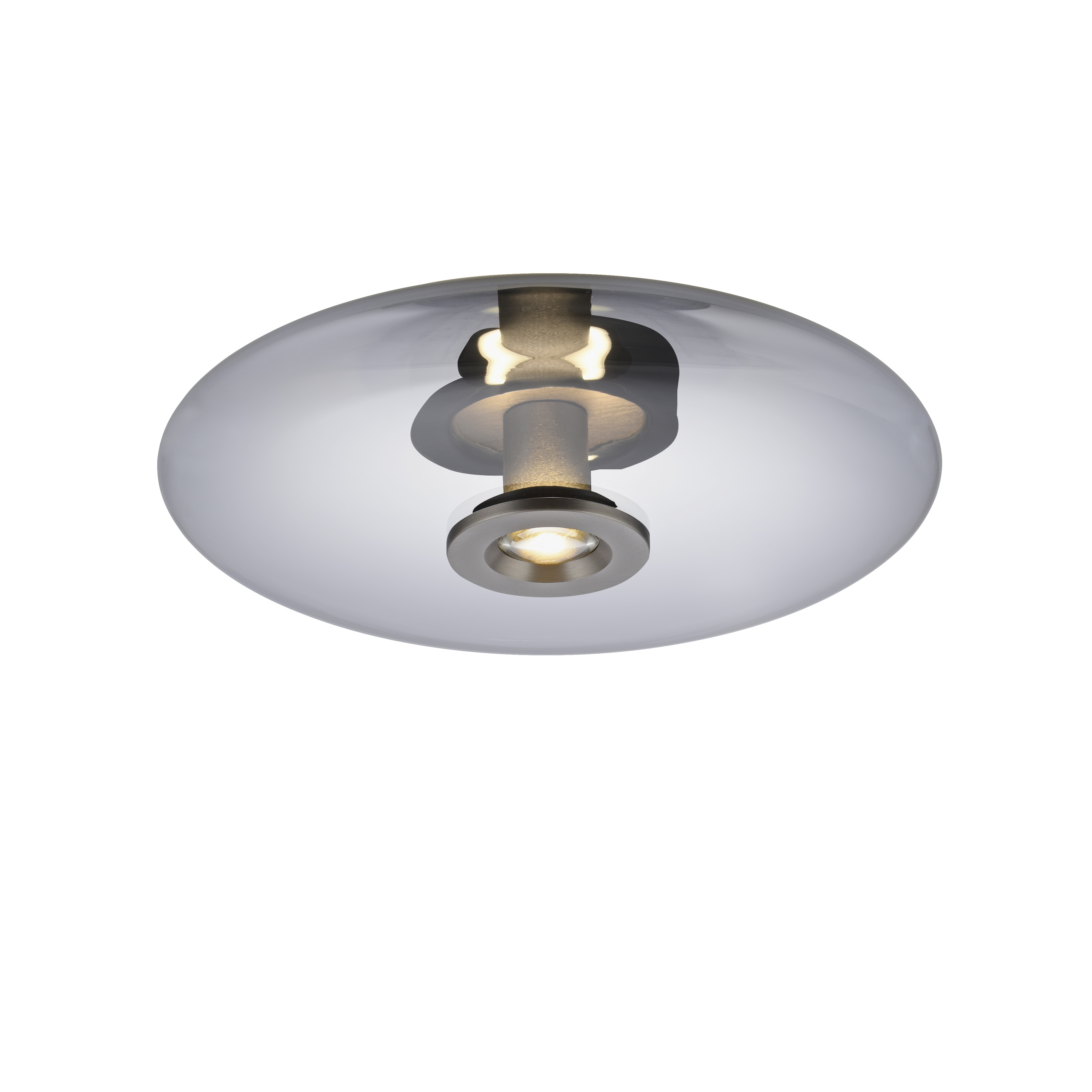Paul Neuhaus LED-Deckenleuchte PURE VITRUM 2-flammig in Farbe grau, Deckenleuchte, Leuchte