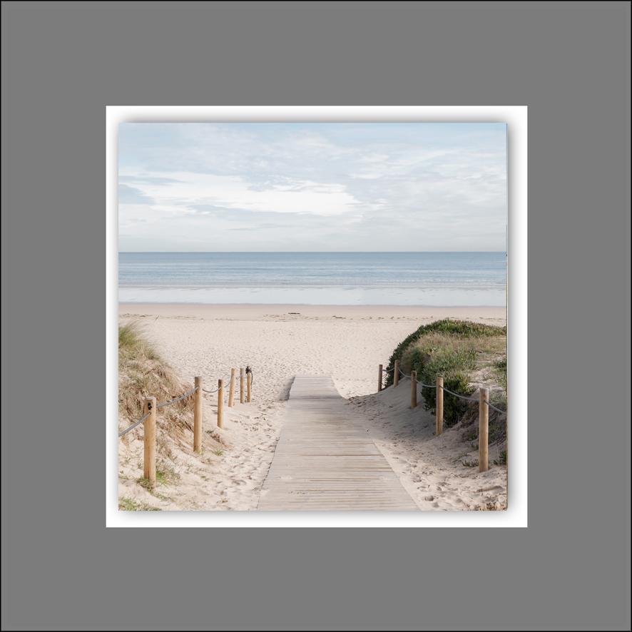 ProArt Double-Alu -Acryl bedruckt mit Aufsatz aus Acryl 50x50cm Beach II