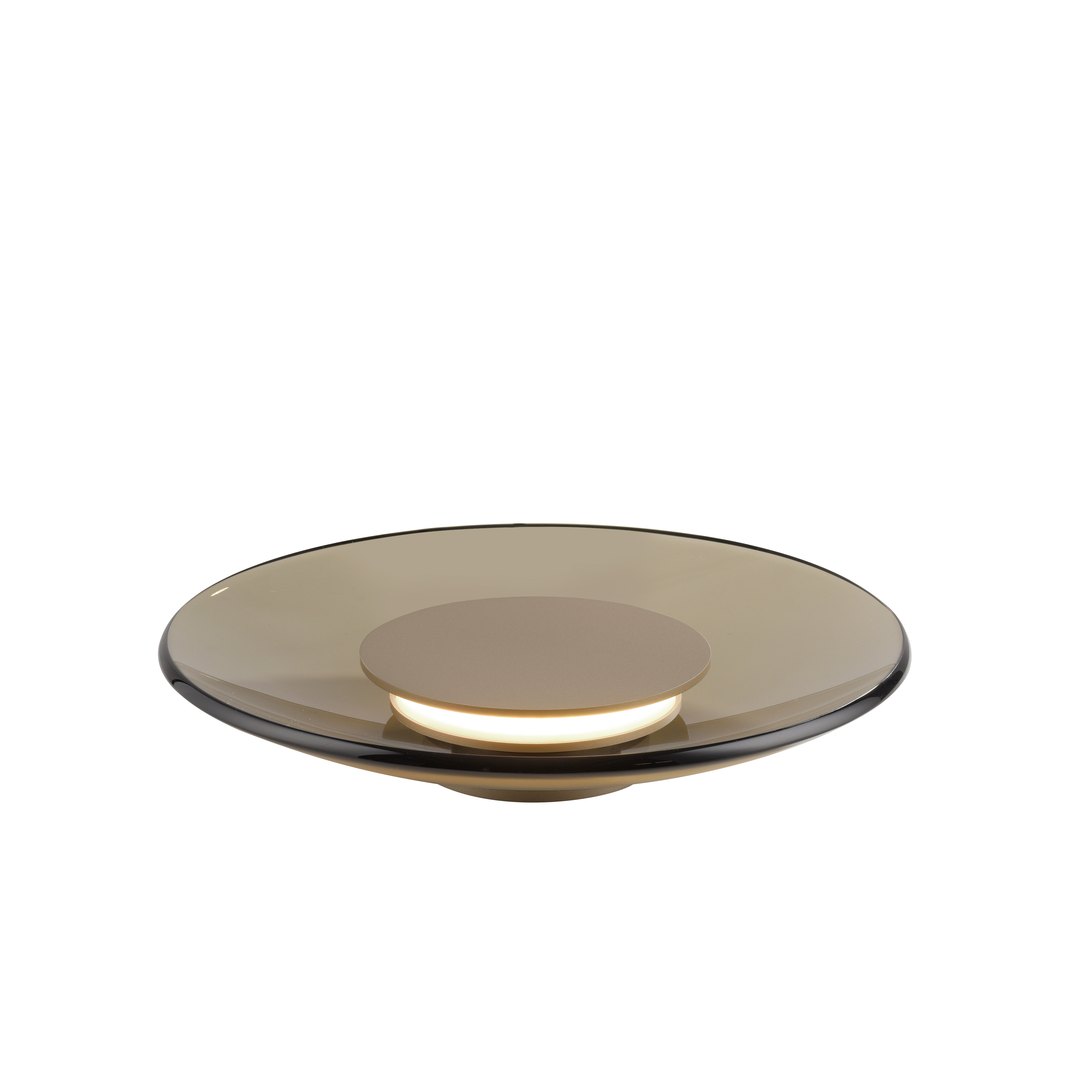Paul Neuhaus LED-Tischleuchte PURE MOON 1-flammig in Farbe bronce, Untertasse, Mobiliar, Tabelle