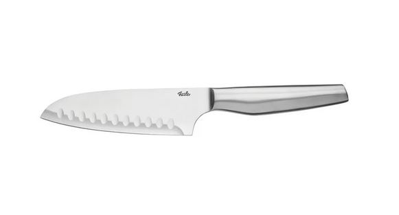 Fissler Santokumesser 12,4 cm  mit Kullen ESSENTIAL in Essential, Edelstahl, silber