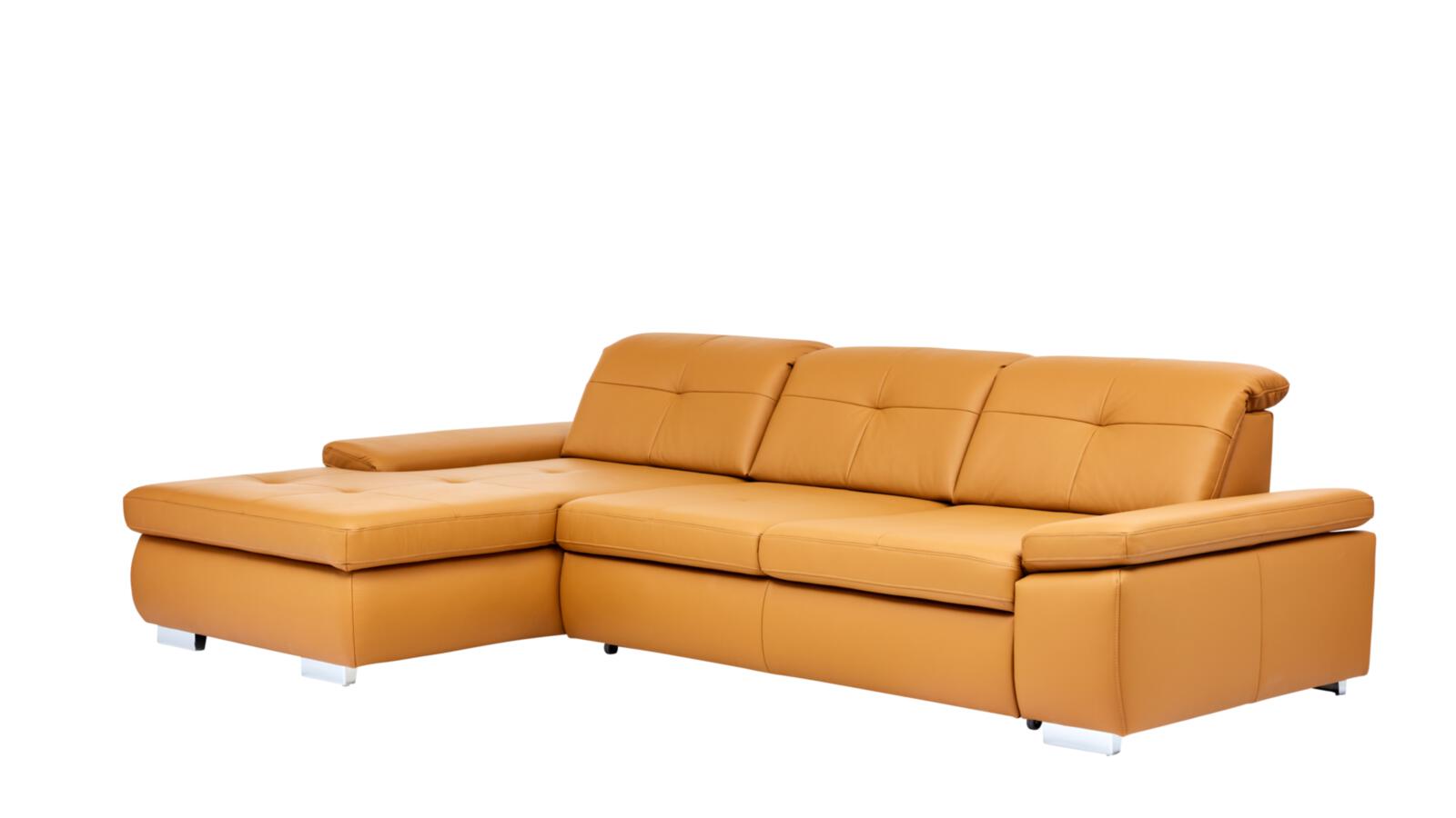 Modulmaster Polstereckgarnitur MM-PN1044 ca. 309x195cm in Leder Torro kurkuma