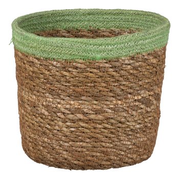Gasper Jute-Baumwoll Topf konisch in Farbe Moos