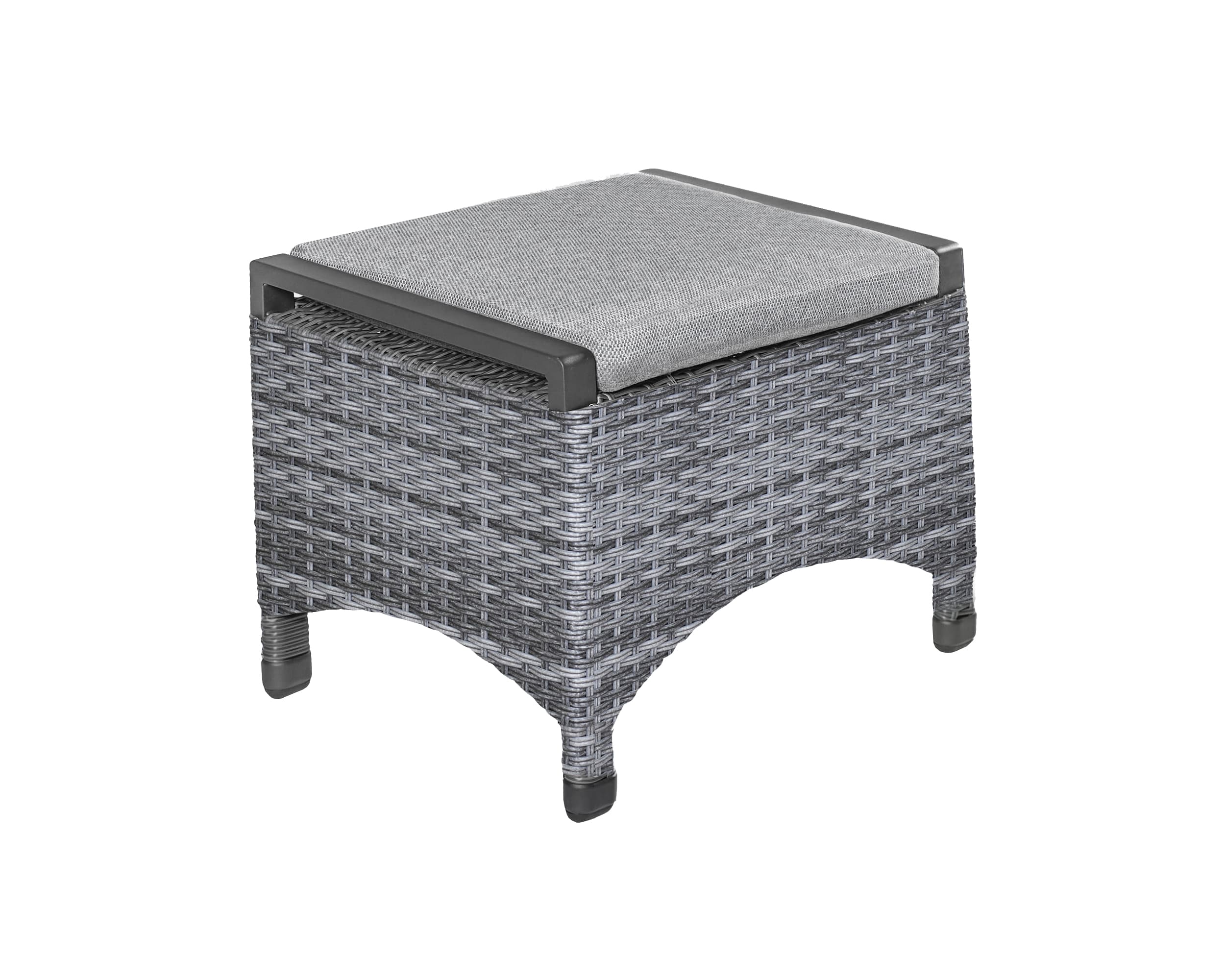 Hocker VIVERA in Grau L.C. Wholesaler Hocker VIVERA in Geflecht in Omega anthrazit, Moebel, Stuhl, Moebel, Stuhl, Moebel, Stuhl