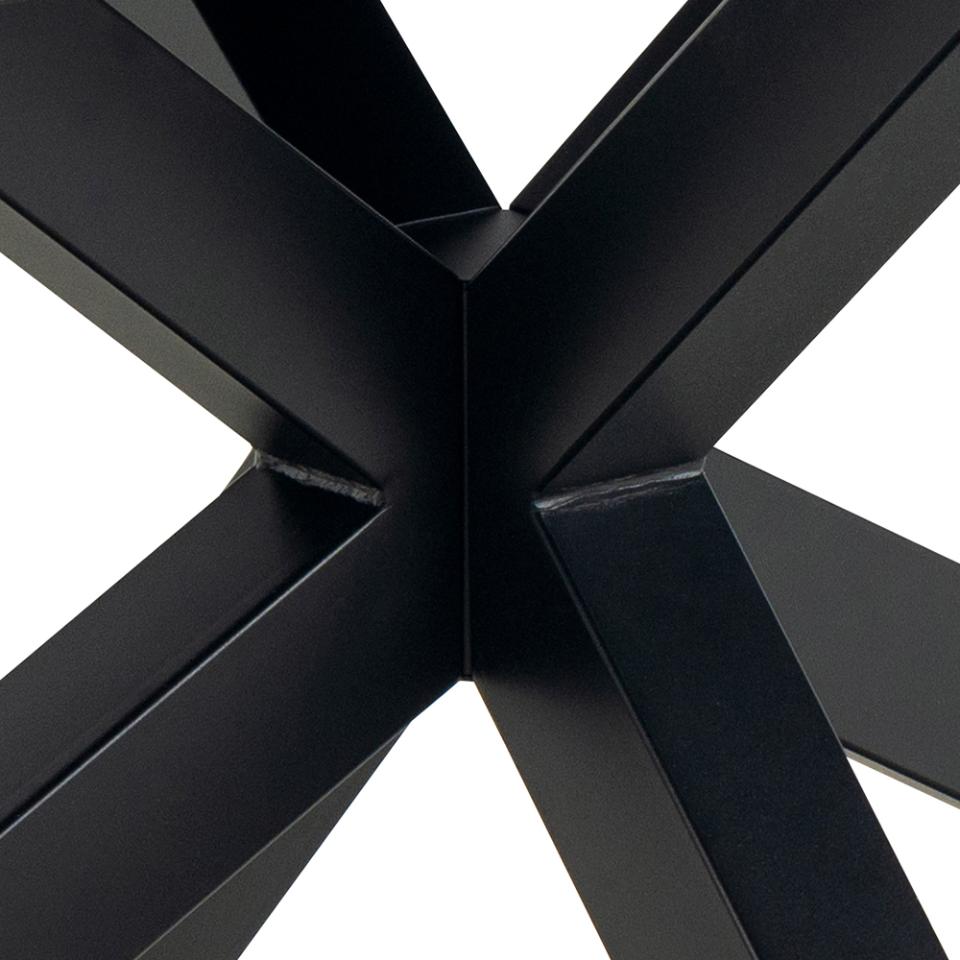 Actona Esstisch HEAVEN ca. 200/240x100cm in Fairbanks schwarz/schwarz matt