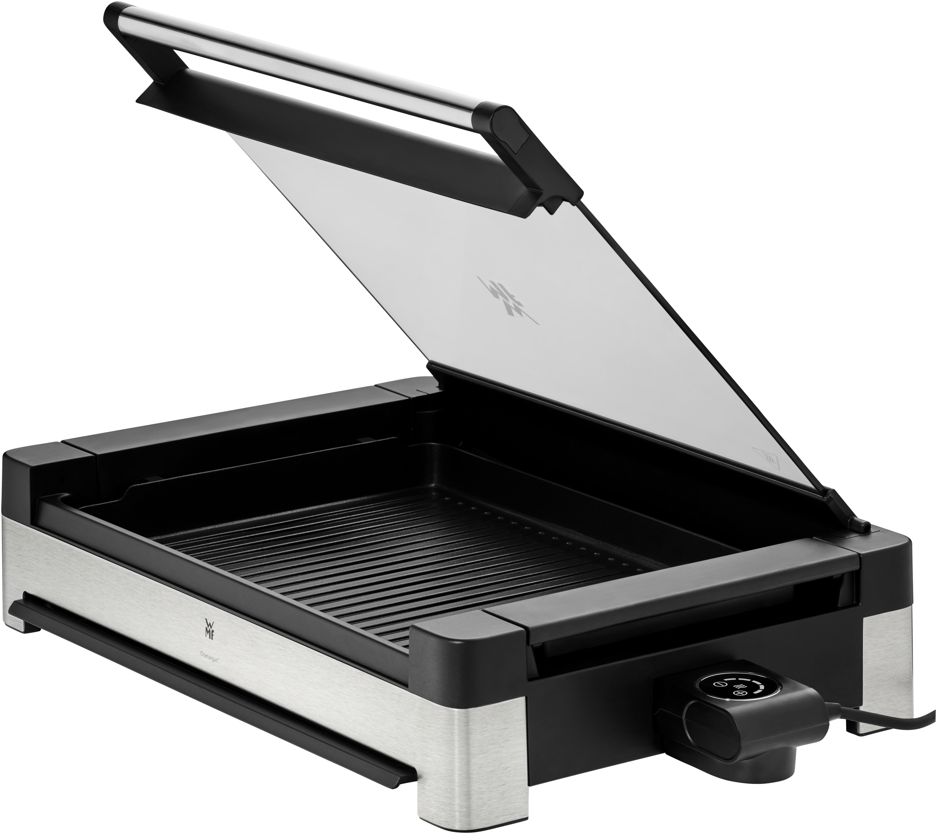 WMF Lono Tischgrill gerippt mit in schwarz/Edelstahl
