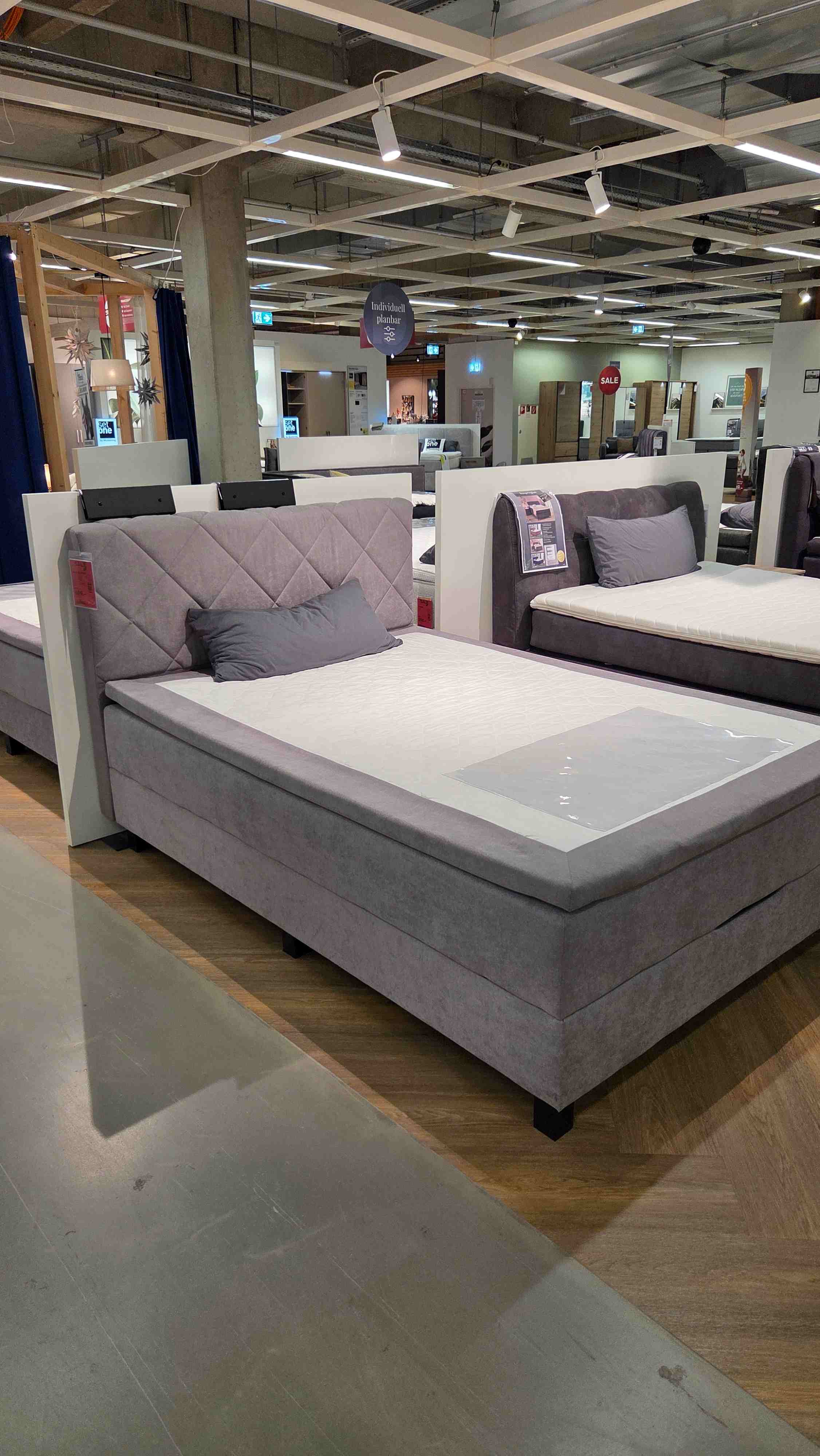 Sun Garden Stauraumbett JEFF in Stoff 50343-720 uni hellgrau, Moebel, Drinnen, Couch, Bett