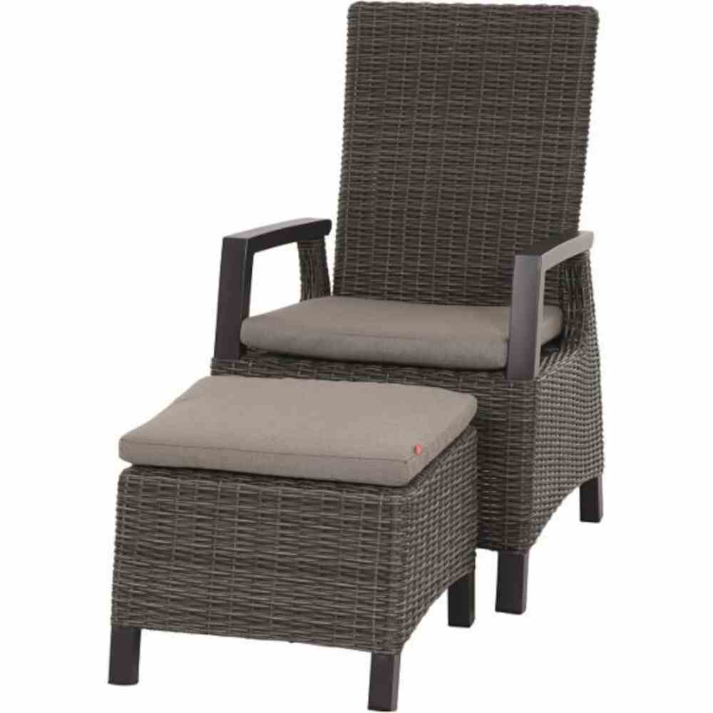 Dining-Hocker CORIDO mit Gardino Geflecht in charcoal grey, Moebel, Stuhl
