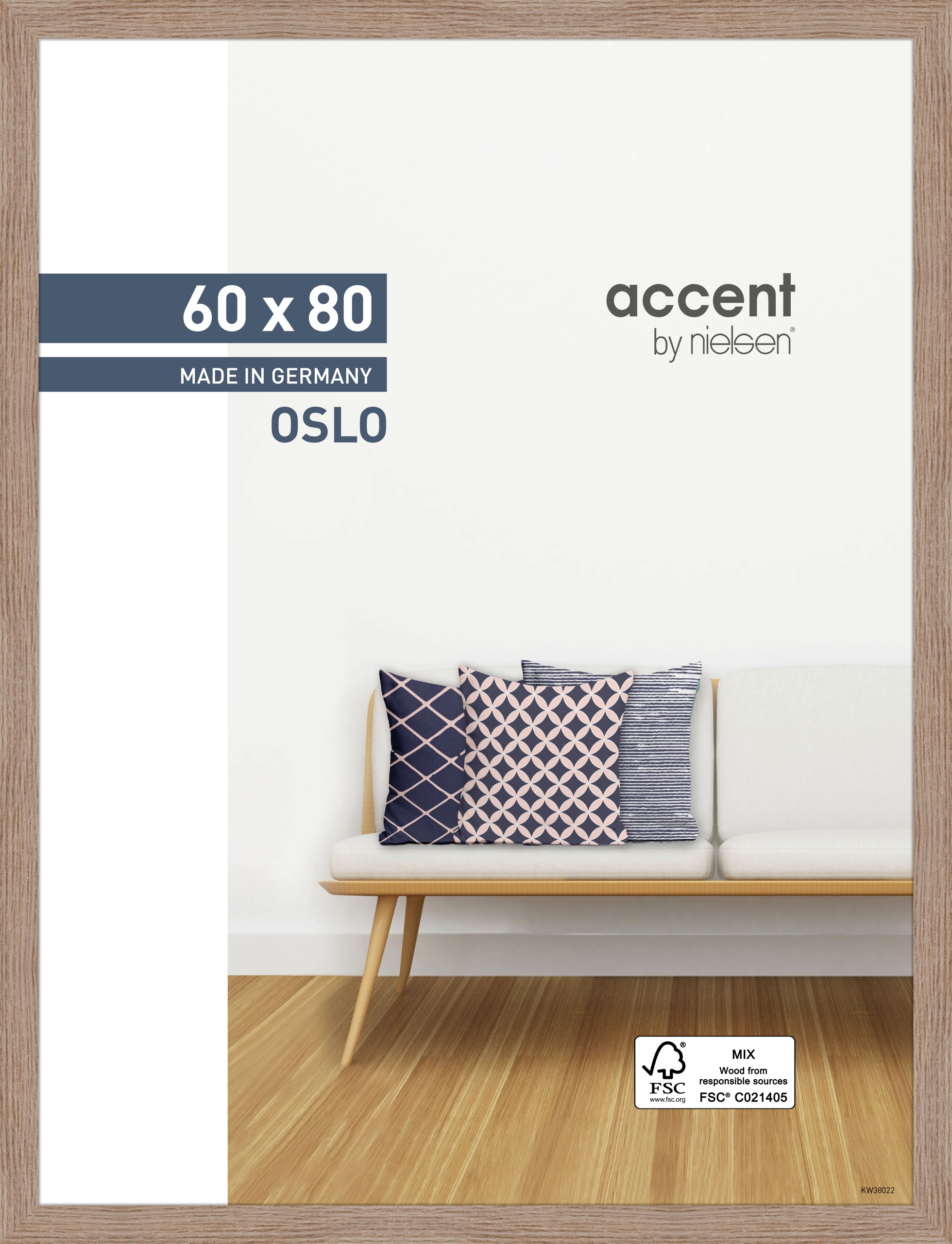 Accent by Nielsen Holz Bilderrahmen Oslo ca. 60x80cm in Farbe Oak