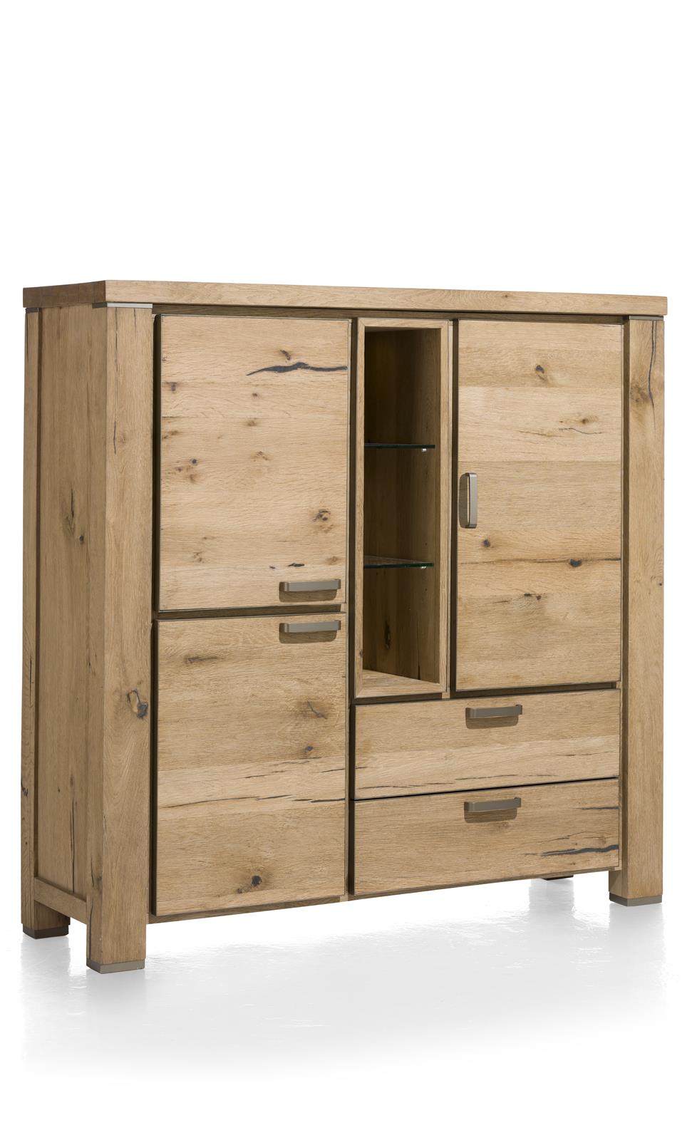 Habufa Highboard CANOVA ca. 140x140x45cm in Railway brown