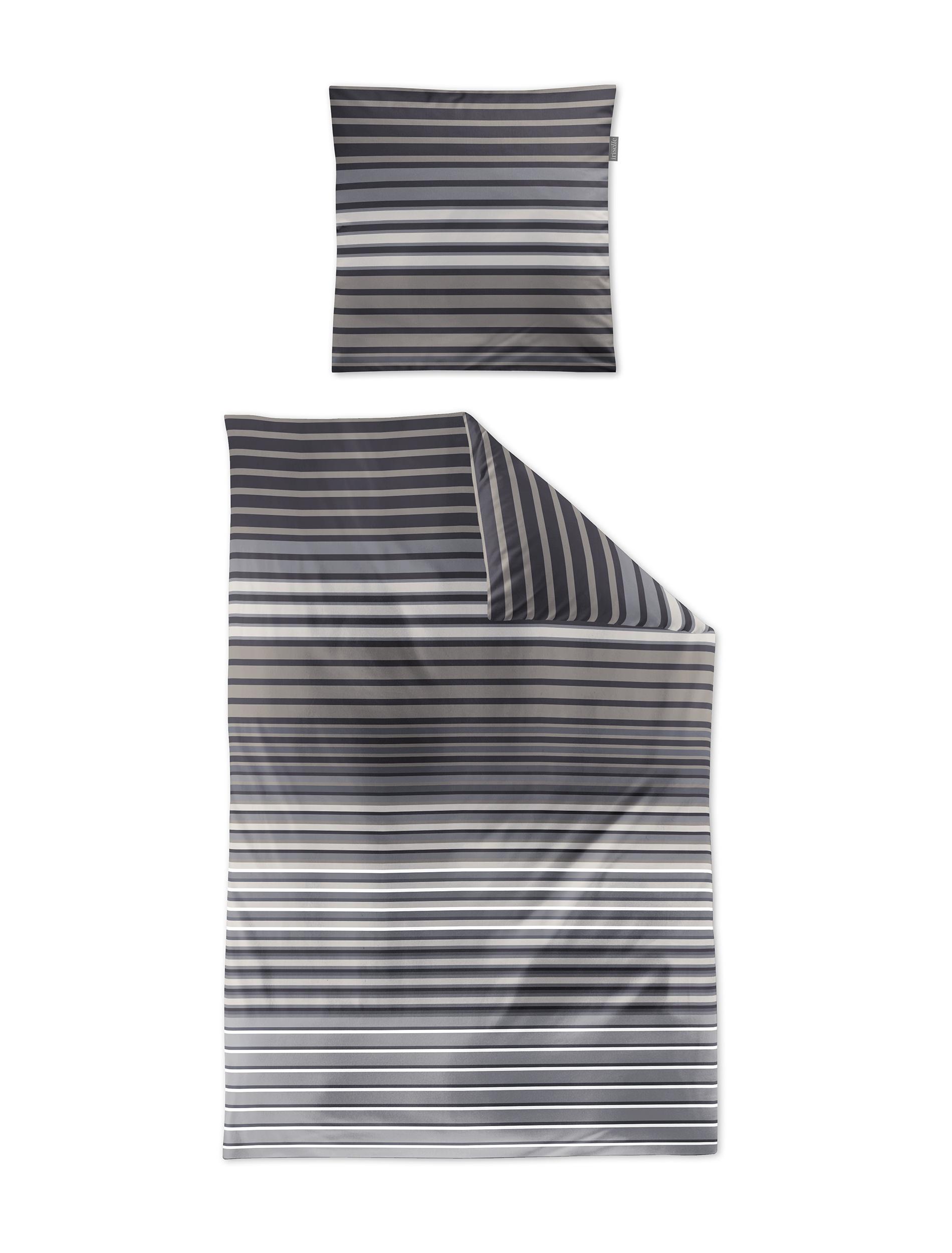 Irisette Tencel-Satin Bettwäsche LOTUS ca. 135x200cm in Farbe grau