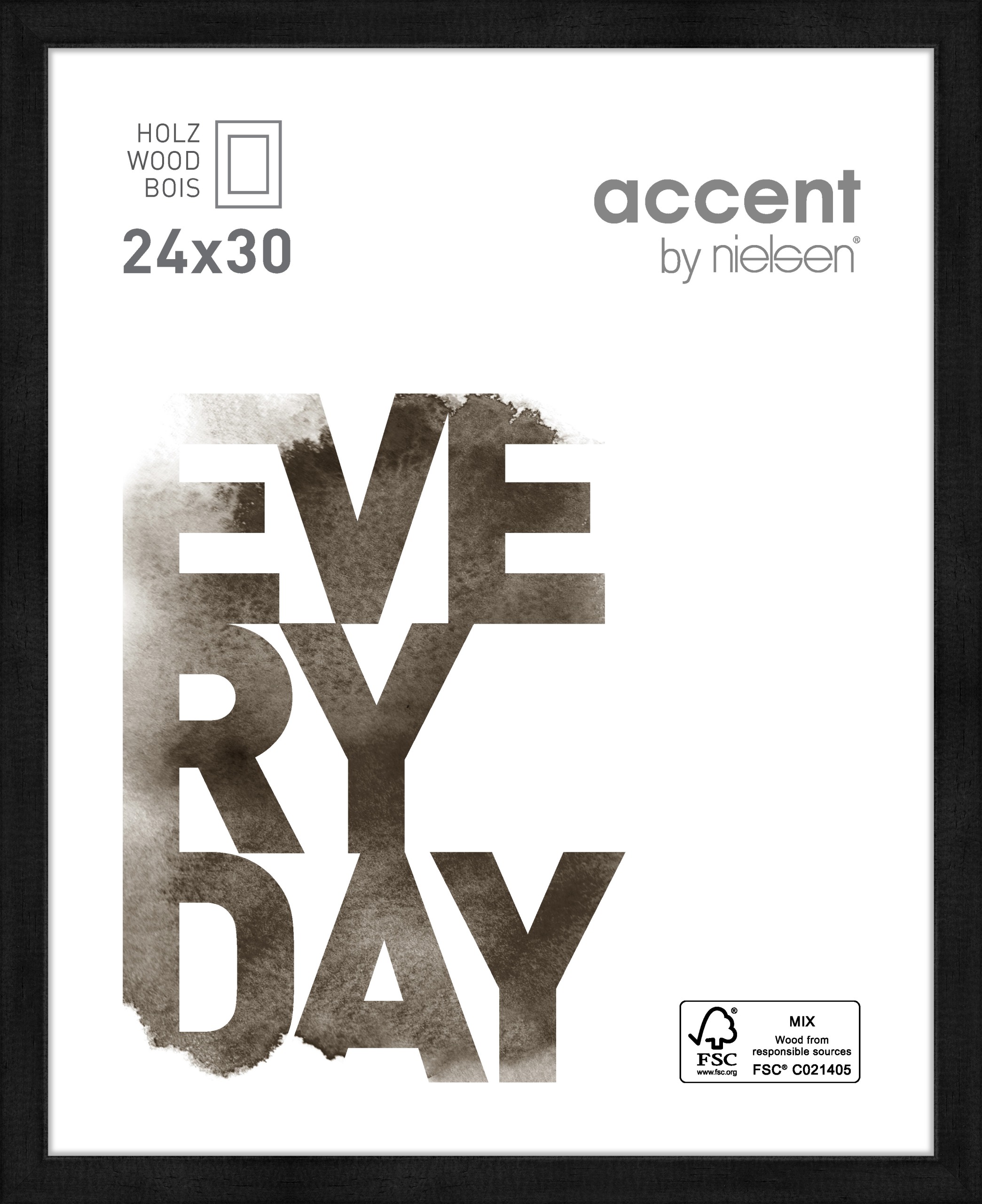 Accent by Nielsen Holz Bilderrahmen Zoom ca. 24x30cm in Farbe Black