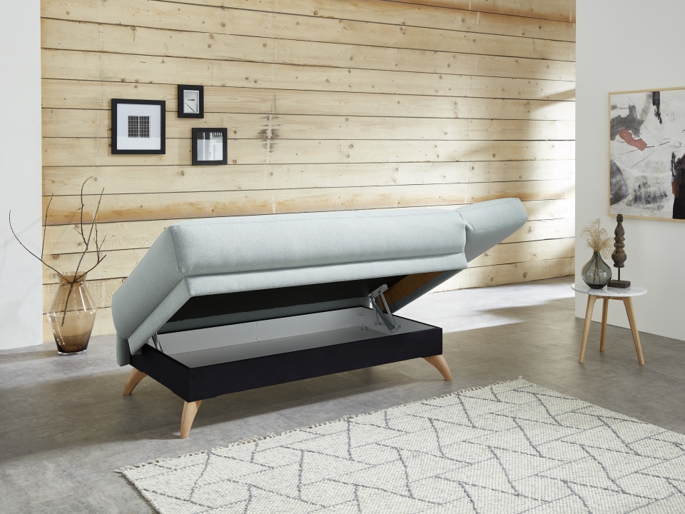 Recamiere ESTHER ca. 80x200cm in Stoff mint