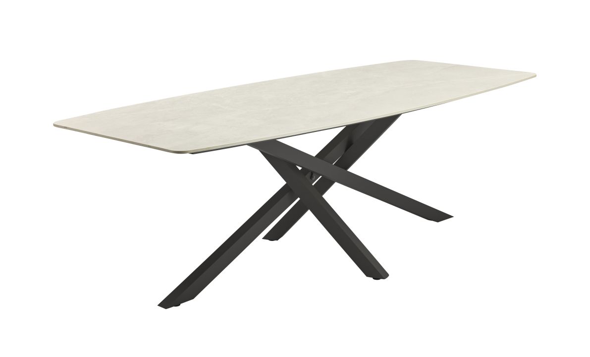 L.C. Wholesaler Tisch COMO ca. 200x100cm in Farbe beige/anthrazit