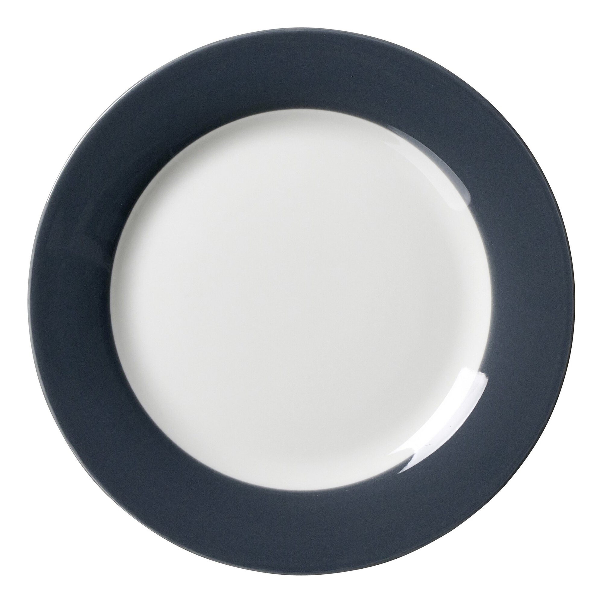 Ritzenhoff & Breker Dessertteller 20,5cm DOPPIO aus Porzellan anthrazit