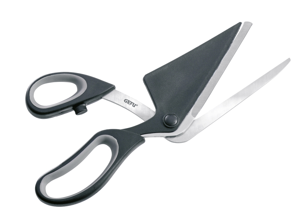 GEFU Pizzaschere PEZZO in Farbe schwarz/silber, Schere, Klinge, Waffe