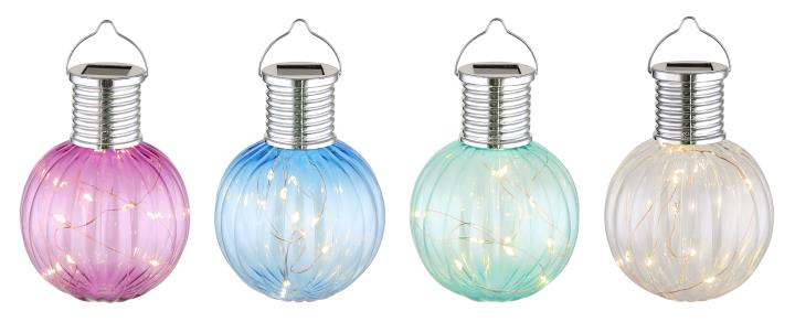 Globo LED-Solarleuchte SOLAR 10-flammig in Farbe mehrfarbig, Flasche, Lampe