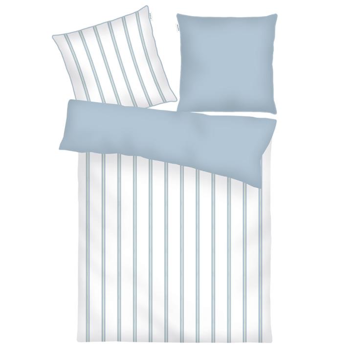 Tom Tailor Satin-Bettwäsche ca. 135x200cm in Farbe Sky Blue