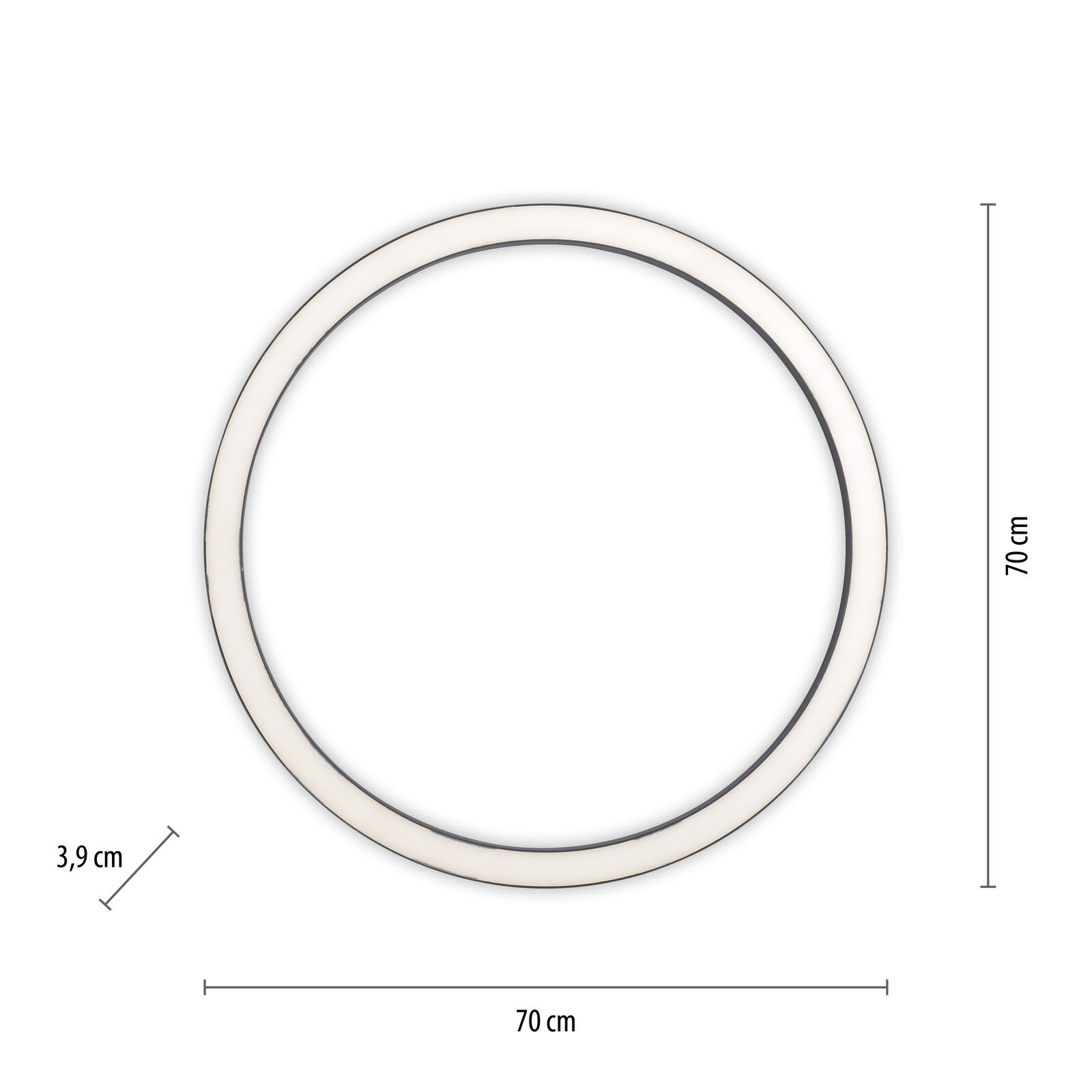 Paul Neuhaus LED-Deckenleuchte PURE LINES ROUND 1-flammig in Farbe anthrazit, Oval