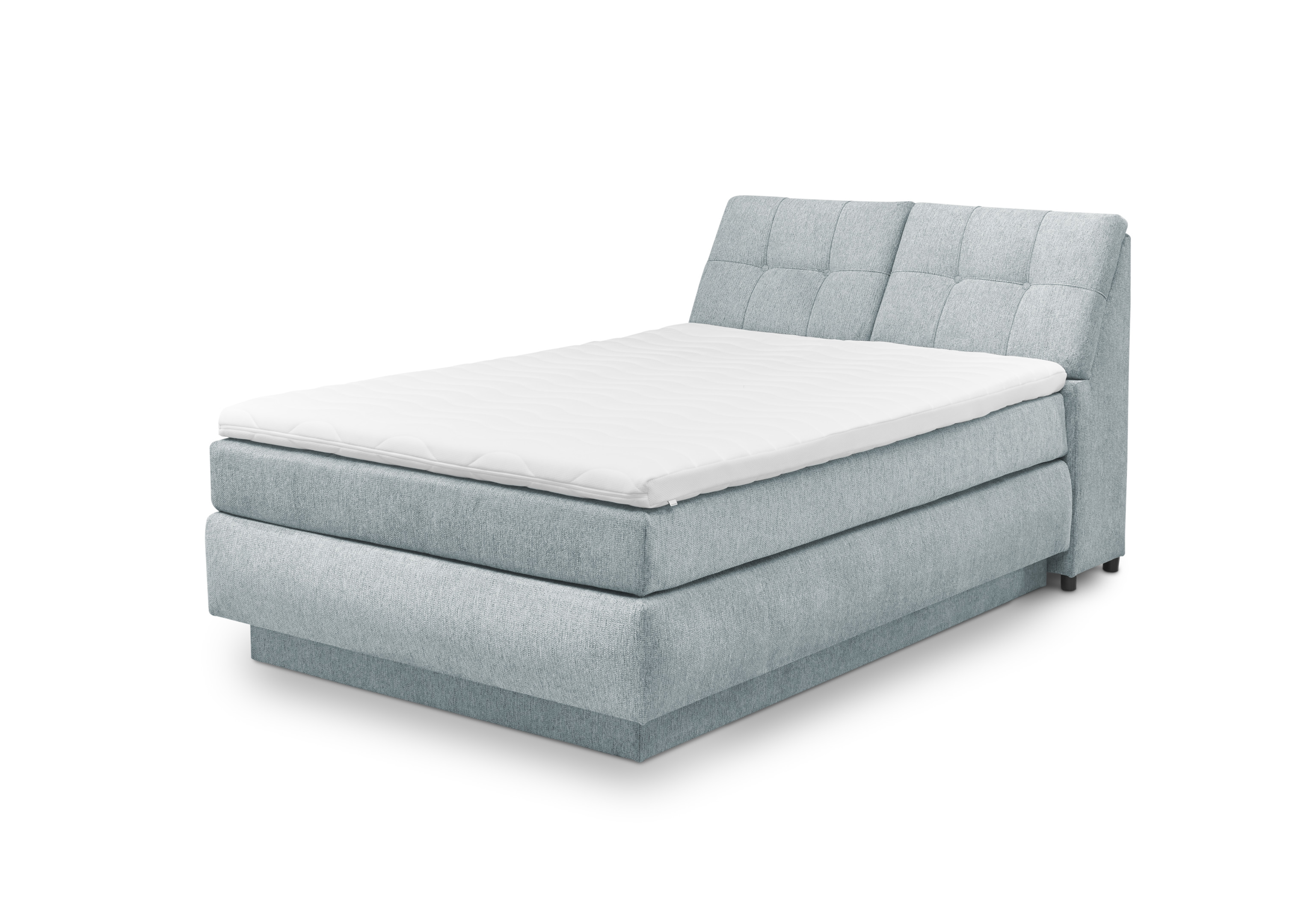 Set One by Musterring Boxspringbett FAIRFIELD ca. 140x200cm in Stoff Glow ice blue