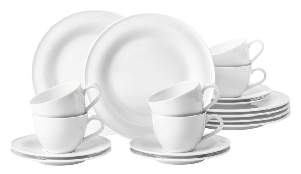Seltmann Weiden Kaffeeservice 18-teilig BT Beat 3 weiß