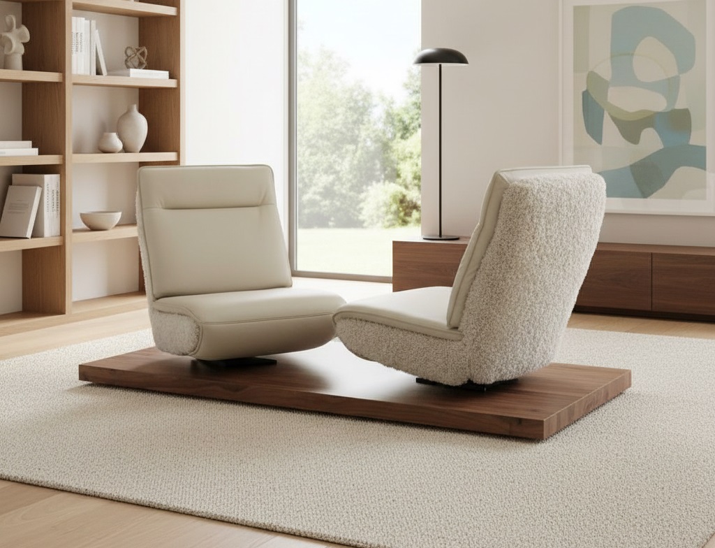 Koinor 2-Sitzer EVINO in Leder X-Happy Salt/Stoff Venga weiß, Moebel, Inneneinrichtung, Stuhl, Teppich