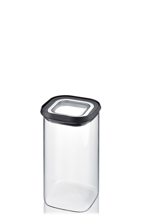 GEFU Vorratsdose PANTRY in Farbe schwarz/silber
