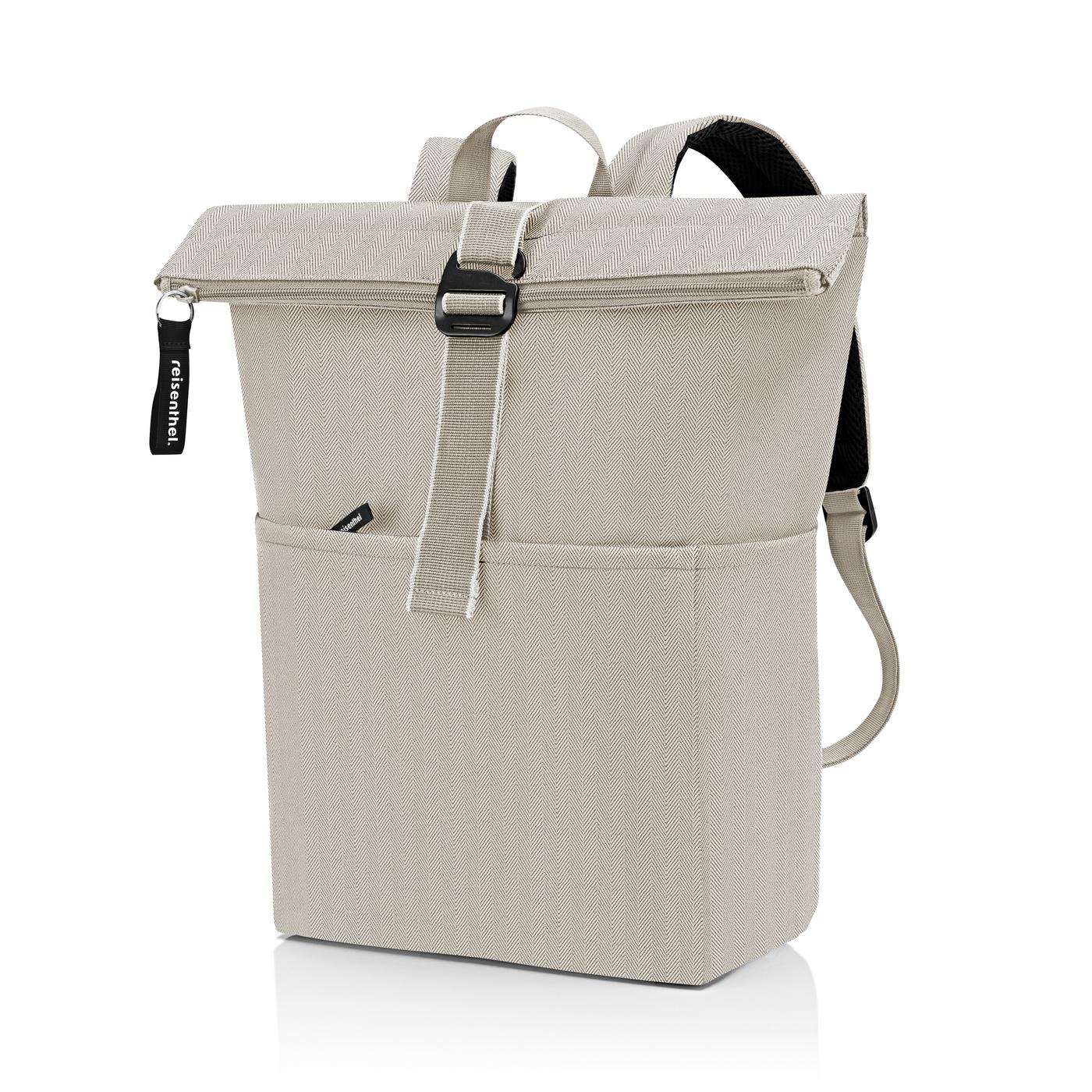 Reisenthel ROLLTOP BACKPACK in Farbe herringbone sand, Tasche, Zubehör, Handtasche, Tragetasche