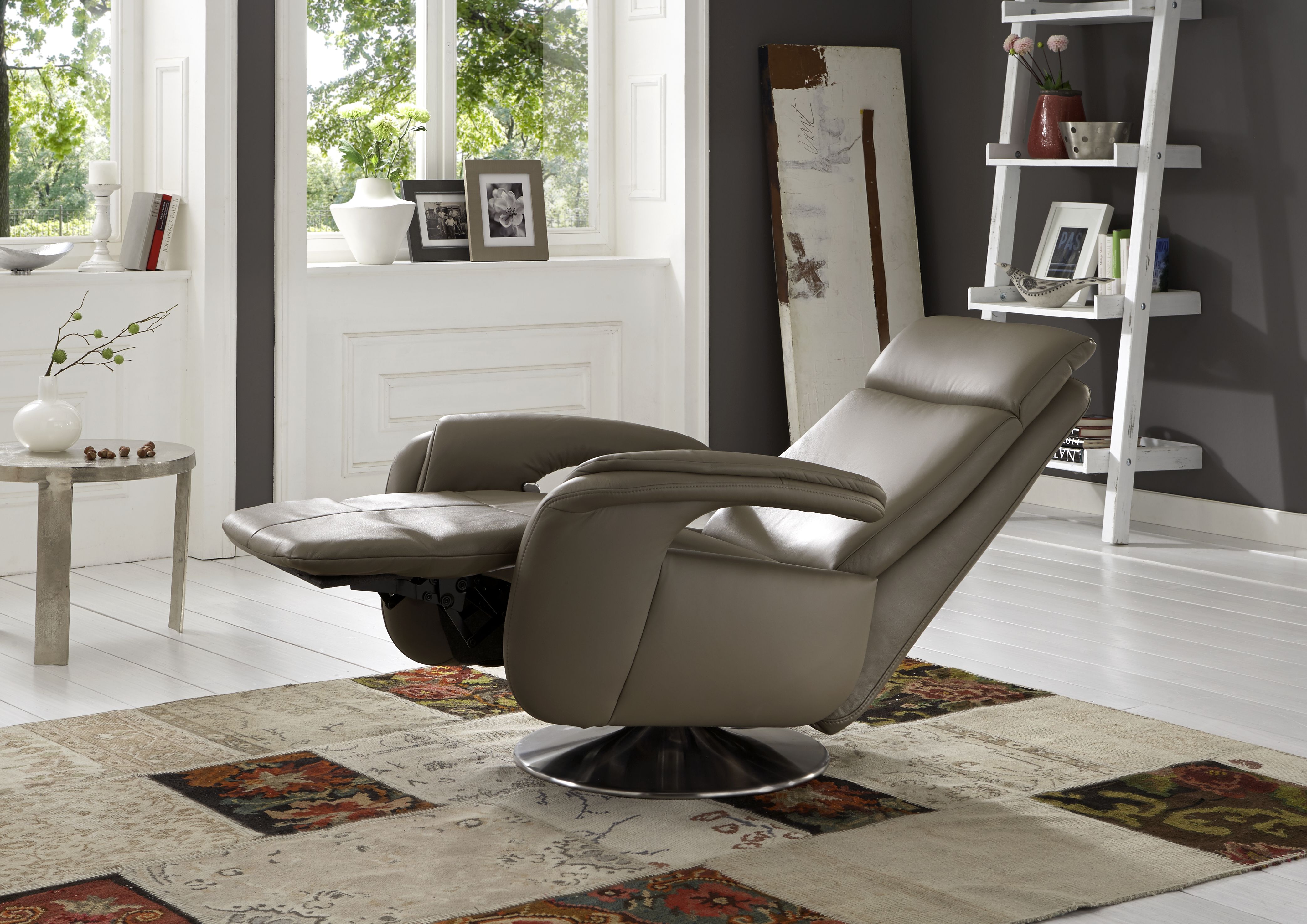 Modulmaster TV-Sessel schmal FREESTYLE-L in Leder Vivre stone, Moebel, Stuhl, Sessel, Person, Gemälde