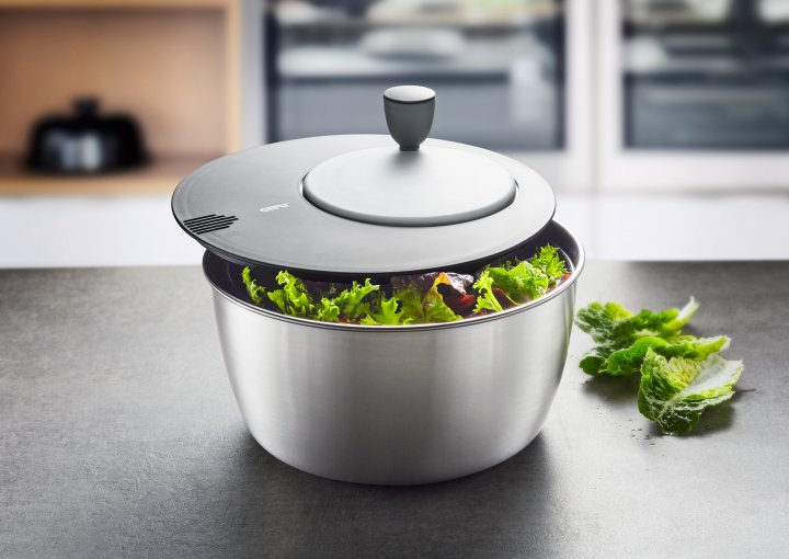 GEFU Salatschleuder ROTARE in Schwarz, silber