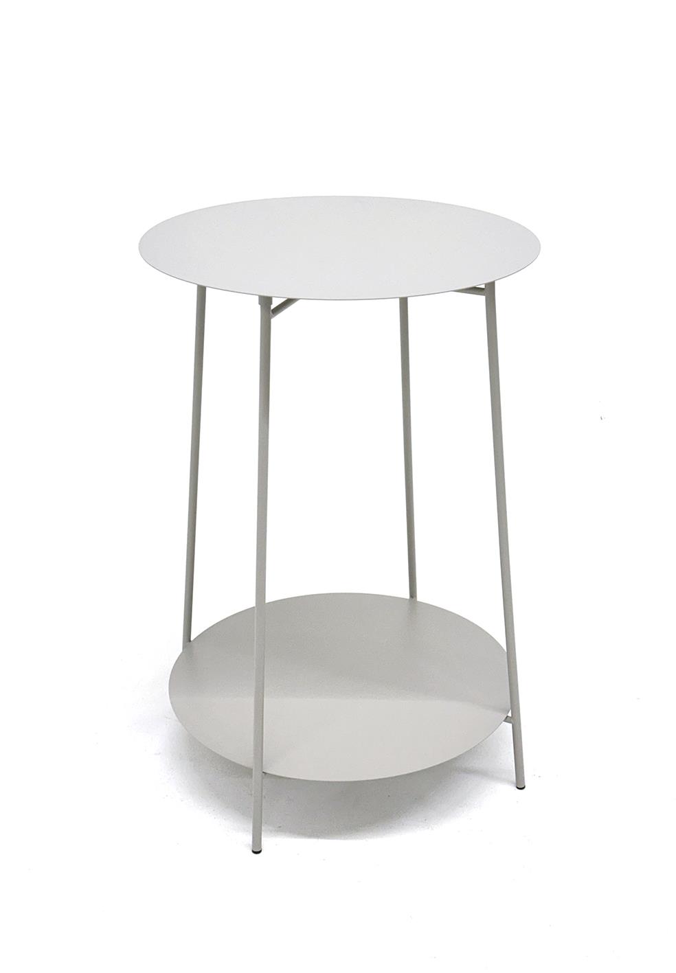 Beistelltisch ENNO D/H ca.45x61cm in Platte Metall sandgrau