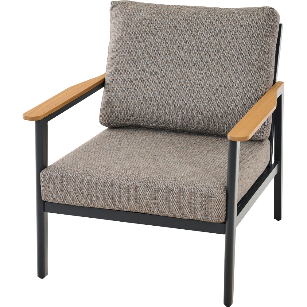 Lounge-Set 4-teilig LIGURIA in Farbe Gardino®-Geflecht twisted in taupe grau , Moebel, Stuhl, Sessel